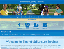 Tablet Screenshot of bloomfieldrec.com